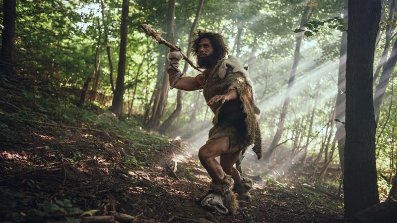 Man with a Bone spear